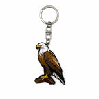 Wooden Bald Eagle Keyring