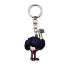 Wooden Ostrich Keyring