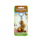 Wooden Rabbit Keyring