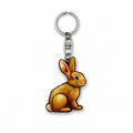 Wooden Rabbit Keyring