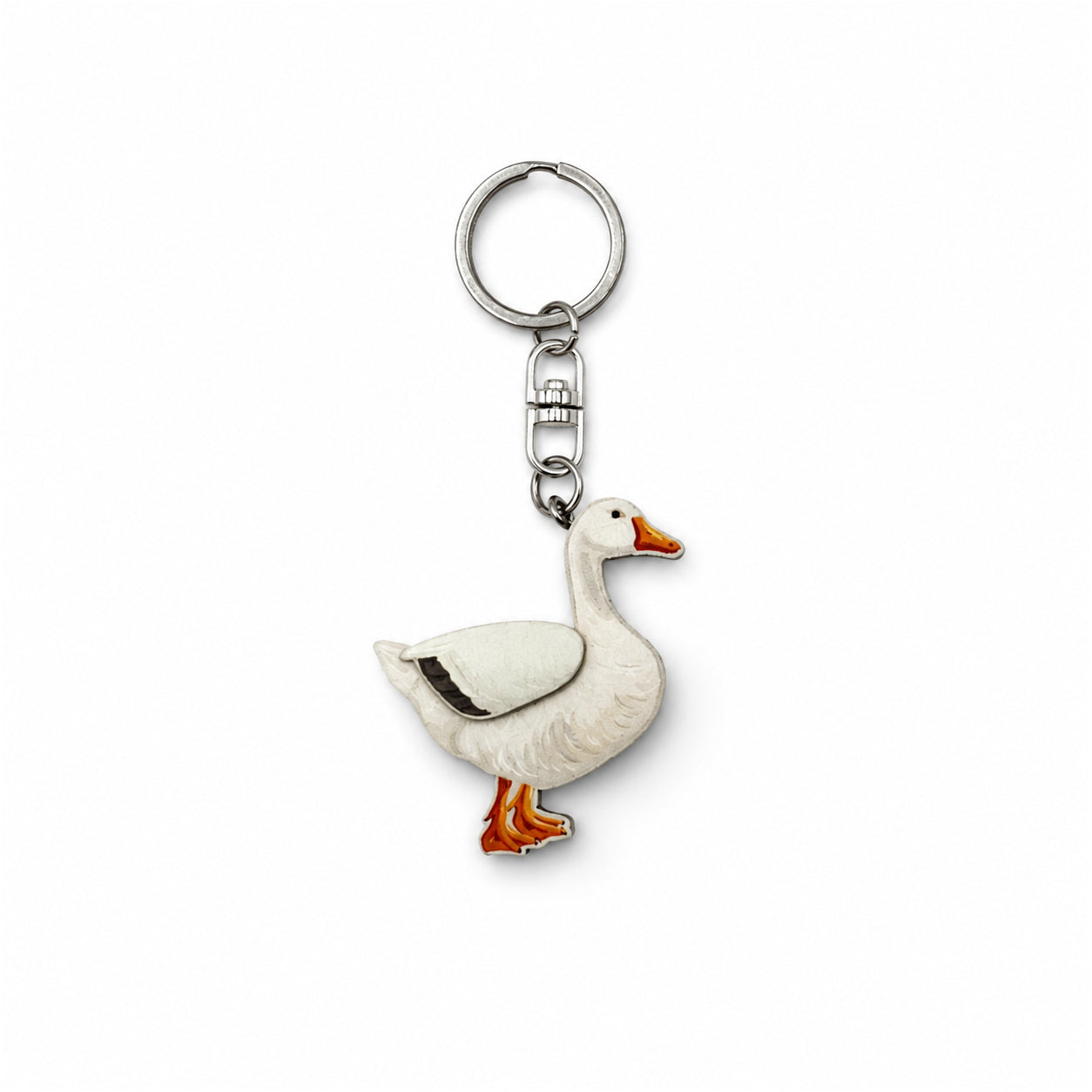 Wooden Goose Keyring