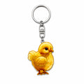 Wooden Chick Keyring