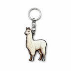 Wooden Llama Keyring